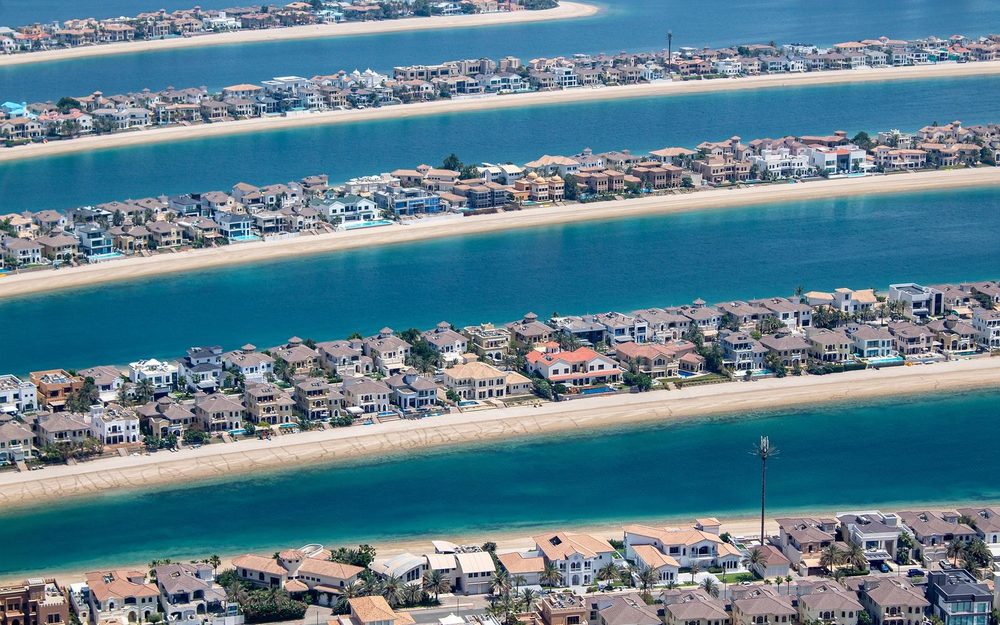 Palm Jumeirah ממבט אווירי