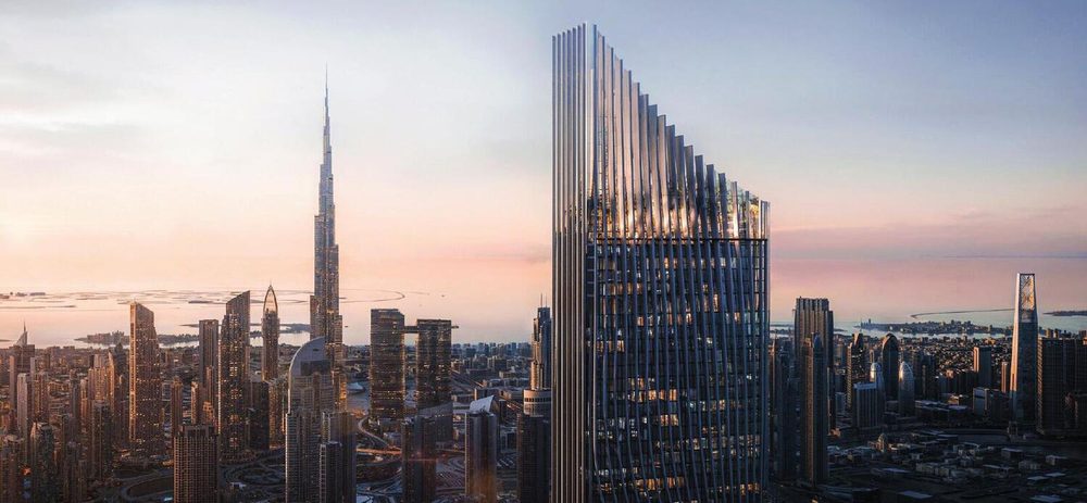 קו הרקיע של דובאי בין ערביים, עם Burj Khalifa ו-Tiger Sky Tower